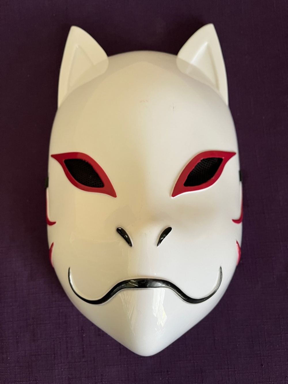 Naruto ANBU Black Ops Kitsune Fox Mask Cosplay Halloween White Red Mask